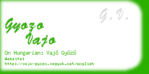 gyozo vajo business card